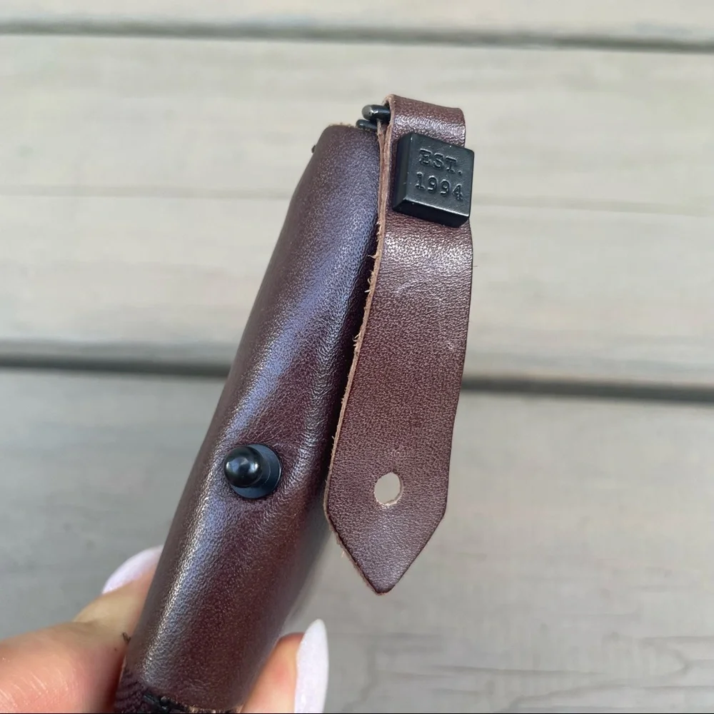 Rudsak brown cowhide leather zip around wallet